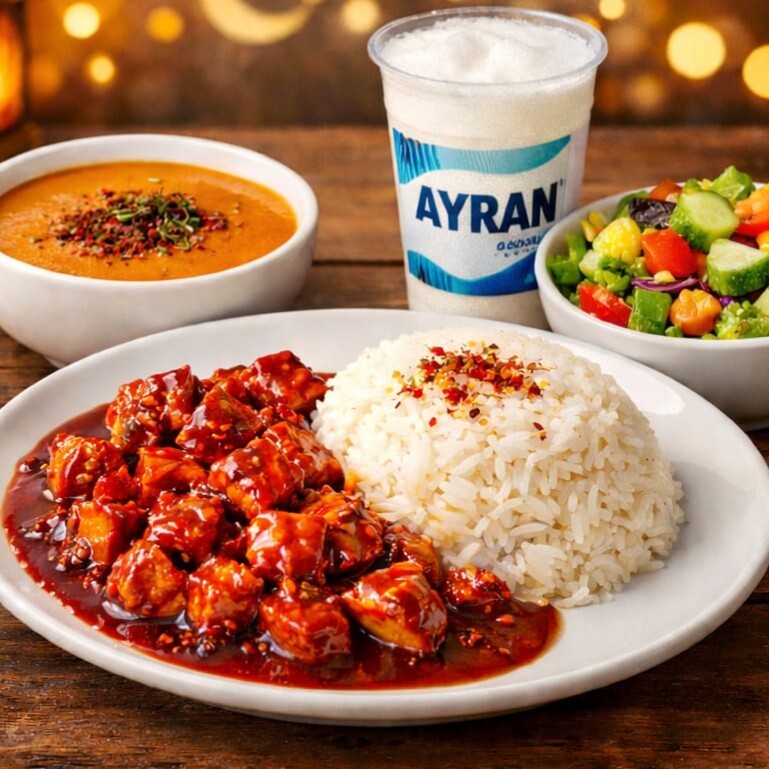 Acı Soslu Tavuk & Pilav Menü
