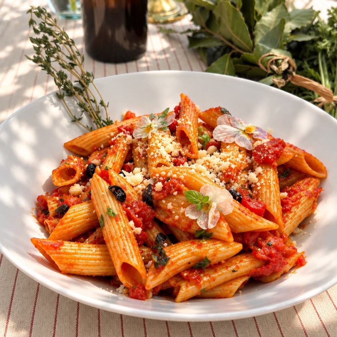 Domatesli Parmesanlı Penne