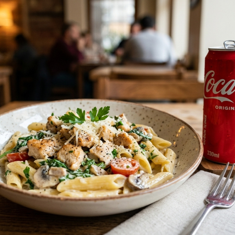 Kremalı Tavuklu Penne