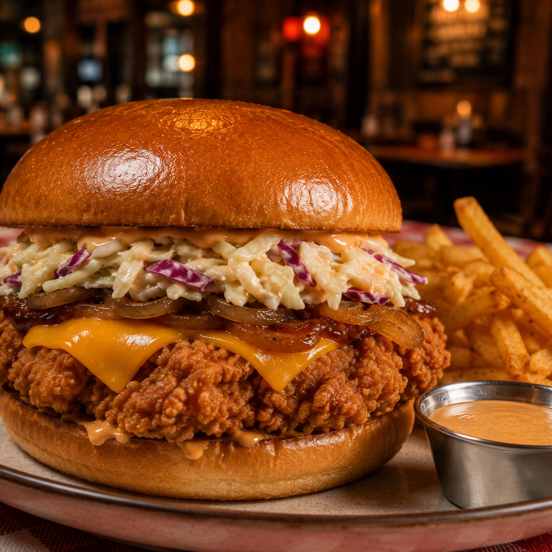 Coleslaw Chicken Burger