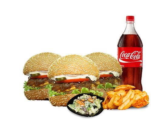 3 Kişilik Chicken Cheese Burger Menü