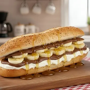 Pufi Tatlı Kahvaltı Sandviç Waffle