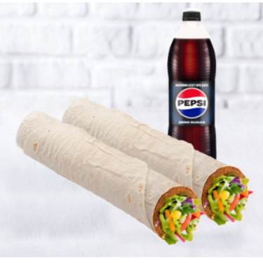 Doyuran İkili Çiğ Köfte Dürüm + 1 Litre Pepsi Kola