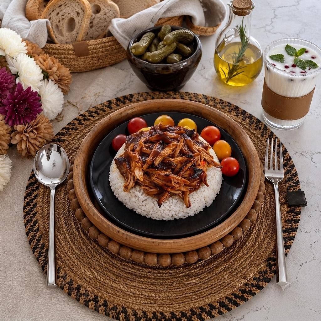 Pilav Üstü Barbekü Soslu Tavuk