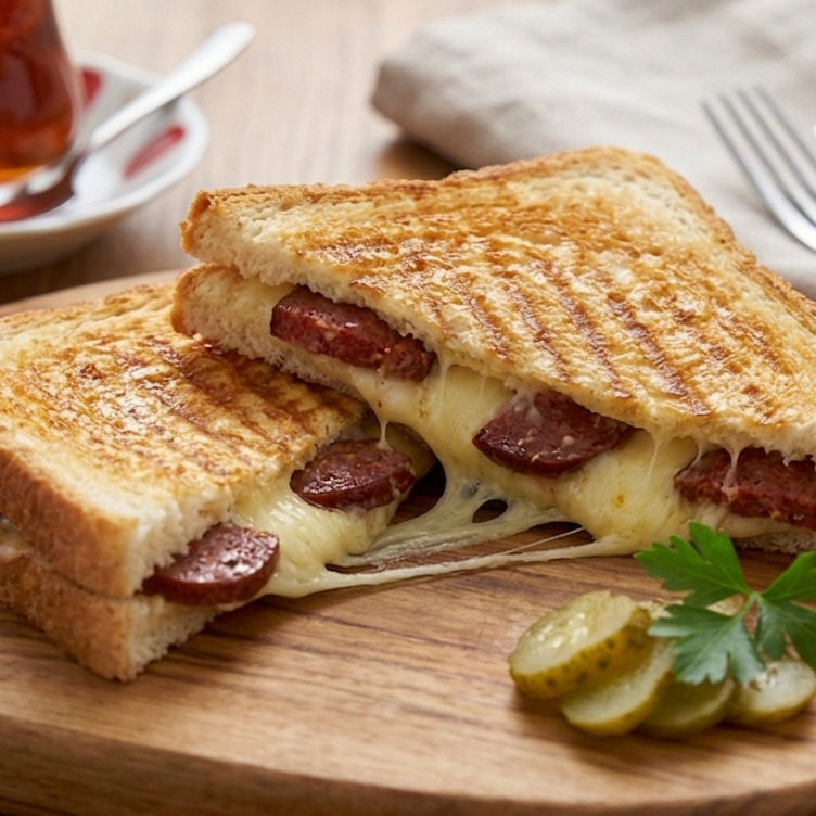 KAŞARLI SUCUKLU TOST
