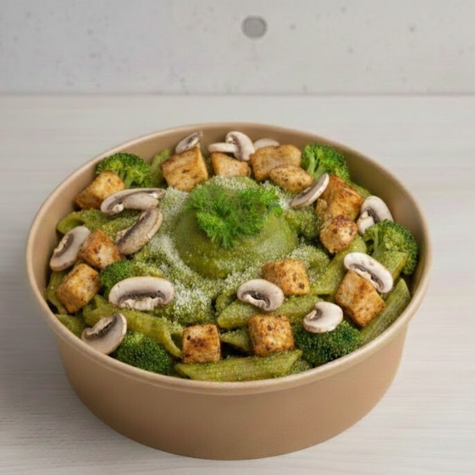 Pestolu Sebzeli Tavuklu Mantarlı Penne