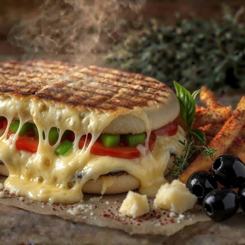 Bol Kaşarlı Bazlama Tost & Patates Kızartması
