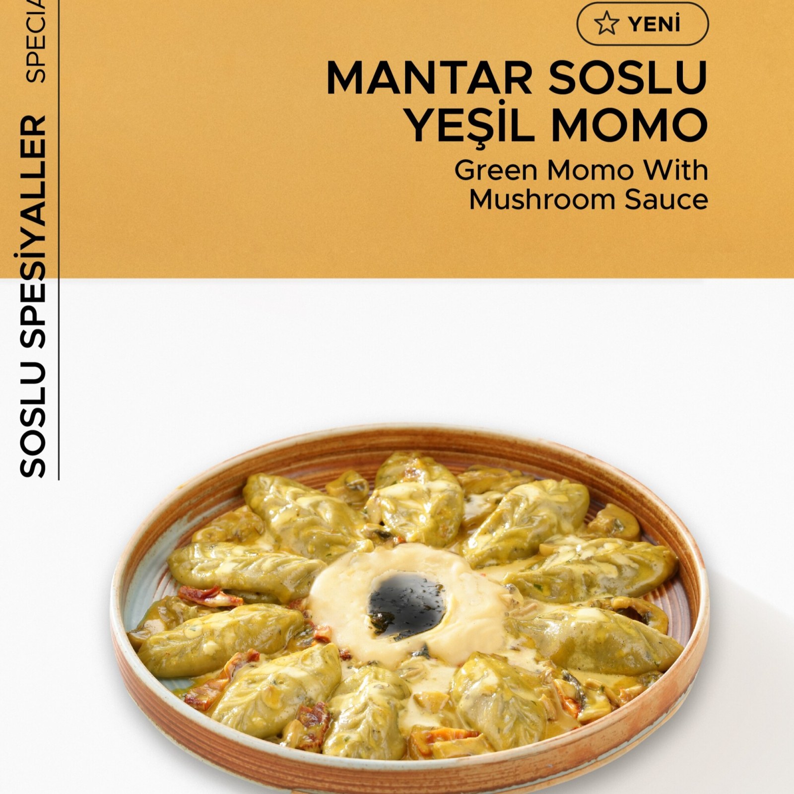 Mantar Soslu Yeşil Khinkali
