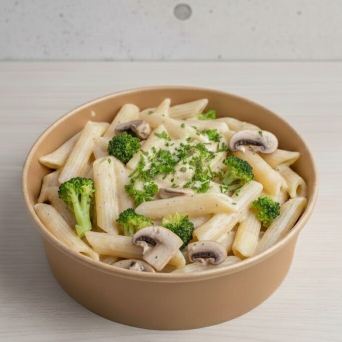 Kremalı Sebzeli Mantarlı Penne