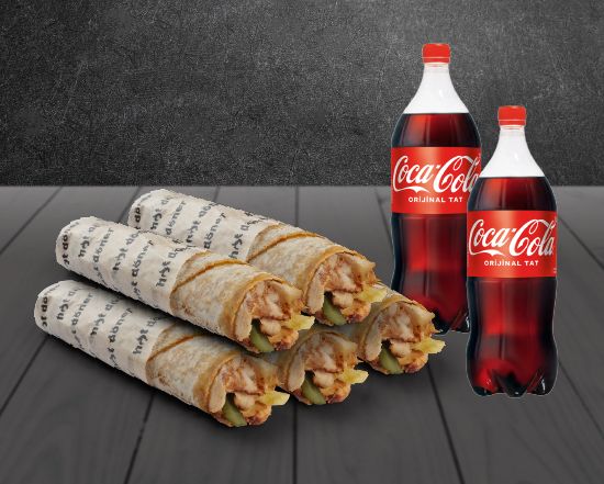 Beşli Tavuk Jumbo Dürüm Menü