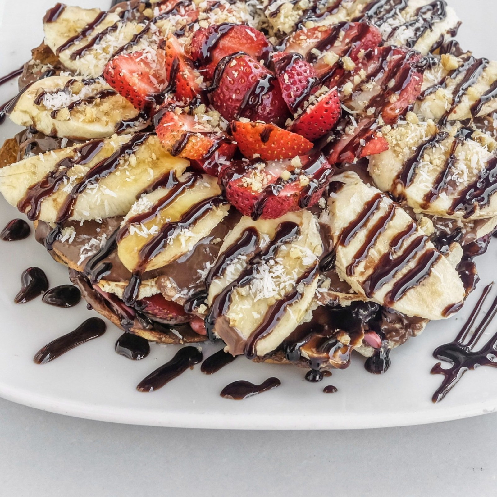 Beyaz Çikolatalı Waffle