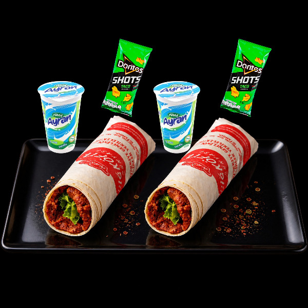 2'li 100 gr. Çiğköfte + 2 Ayran + 2 Doritos Taco