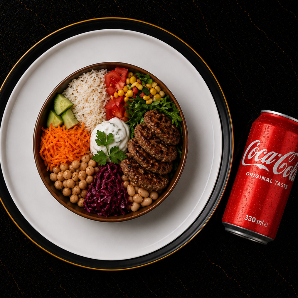 Izgara Köfte & Pilav Bowl + Coca Cola (33 cl)