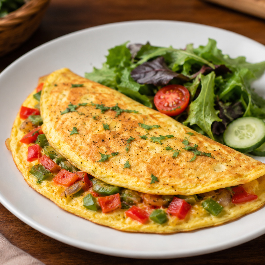 Sebzeli Omlet (Köy Biberi)