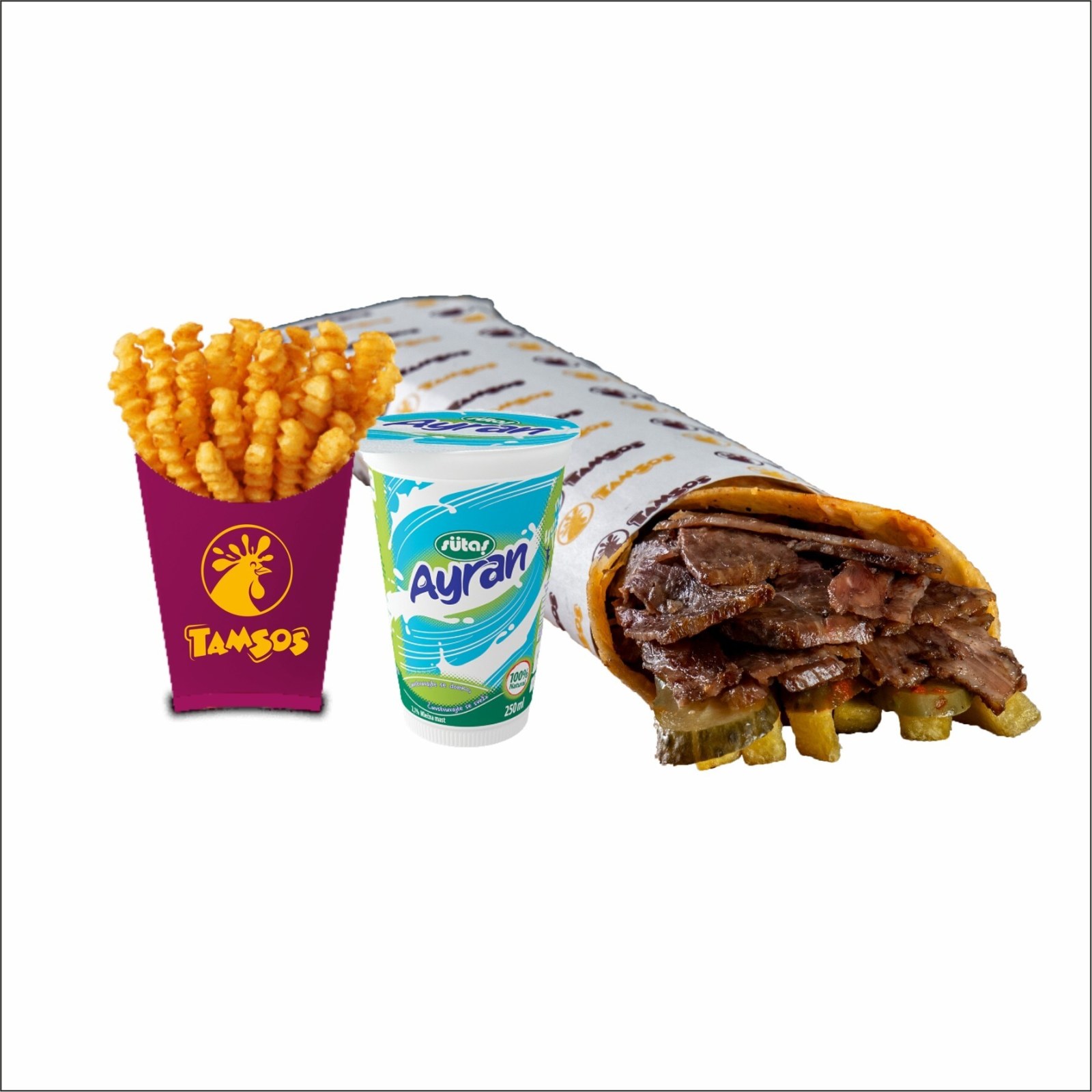 Bol Bol Et Döner Dürüm Menü