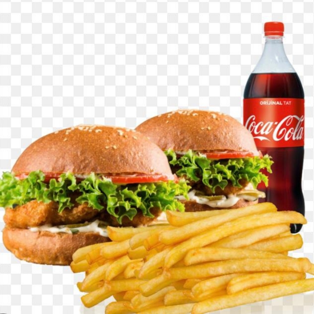 2 Li Chesee Burger Menü