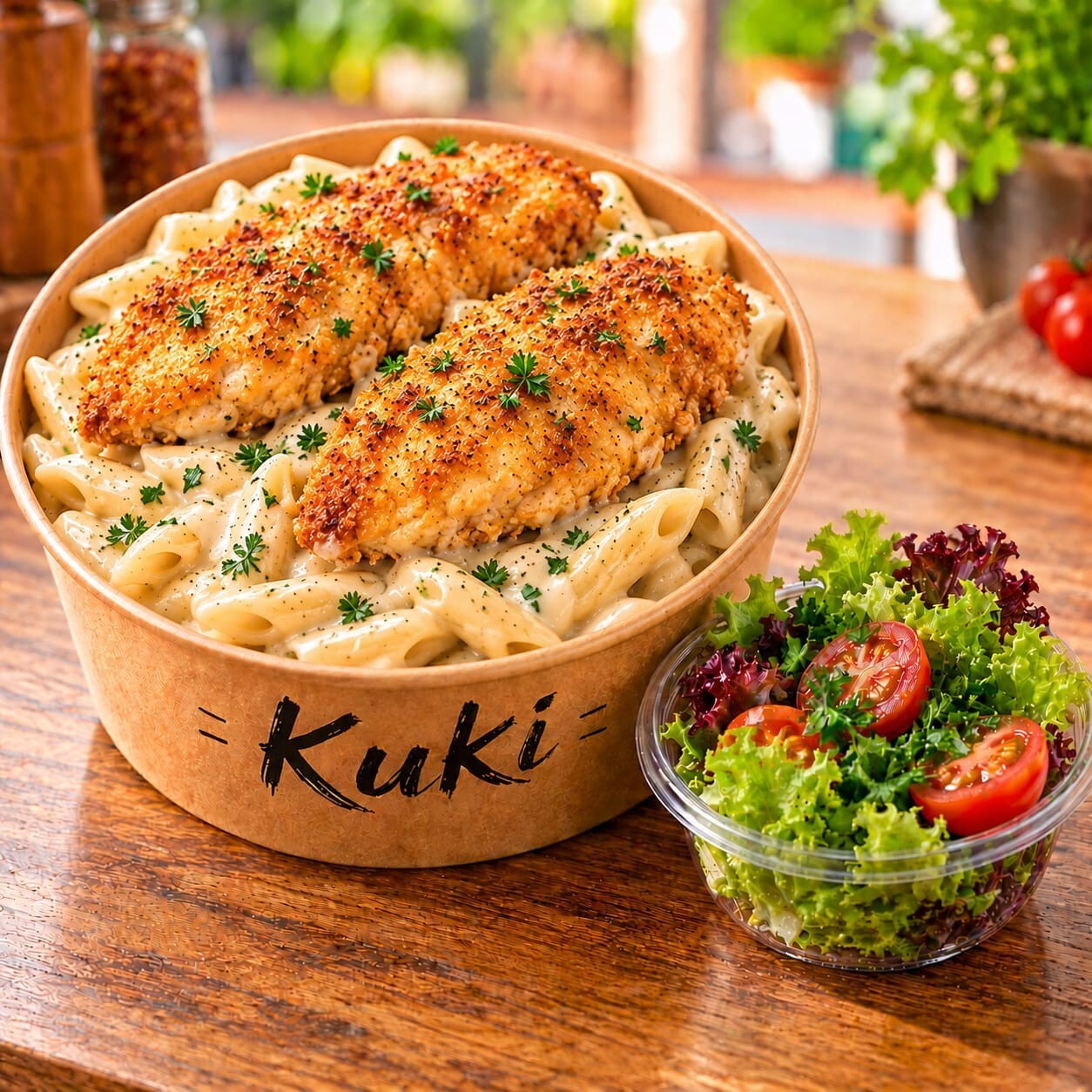 Kuki Çıtır Tavuklu Makarna toplam 500gr