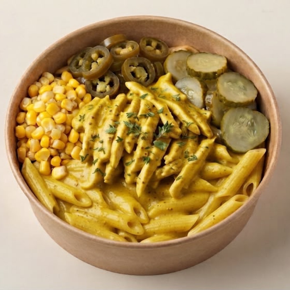 Köri Soslu Tavuklu Makarna Bowl