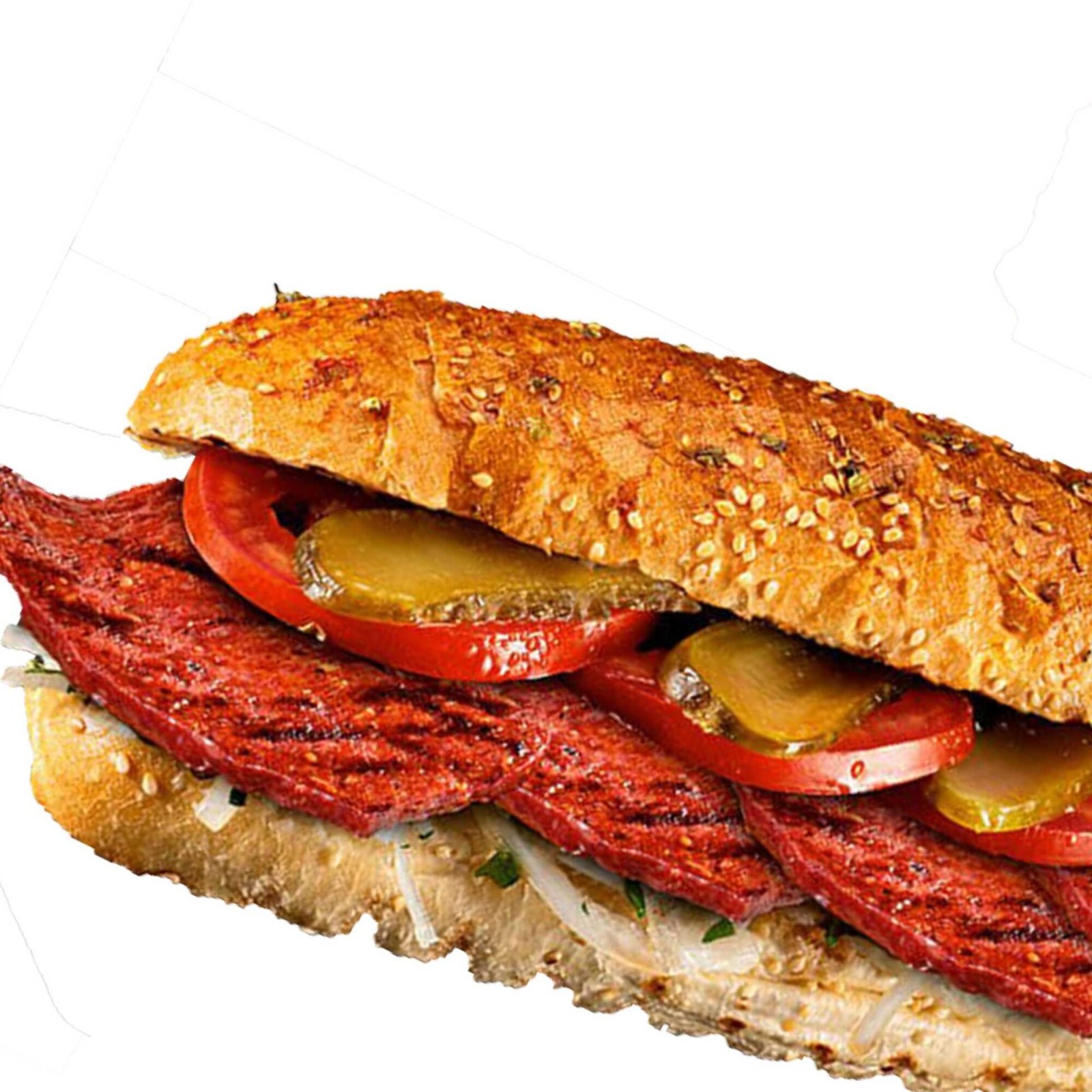 Kaşarlı Sıcak Salatalı Sucuk Ekmek