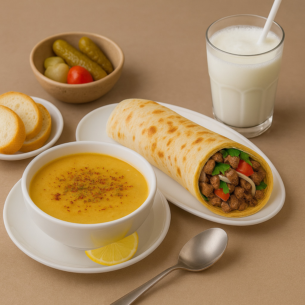 Et Tantuni Dürüm, Çorba ve Ayran Menü