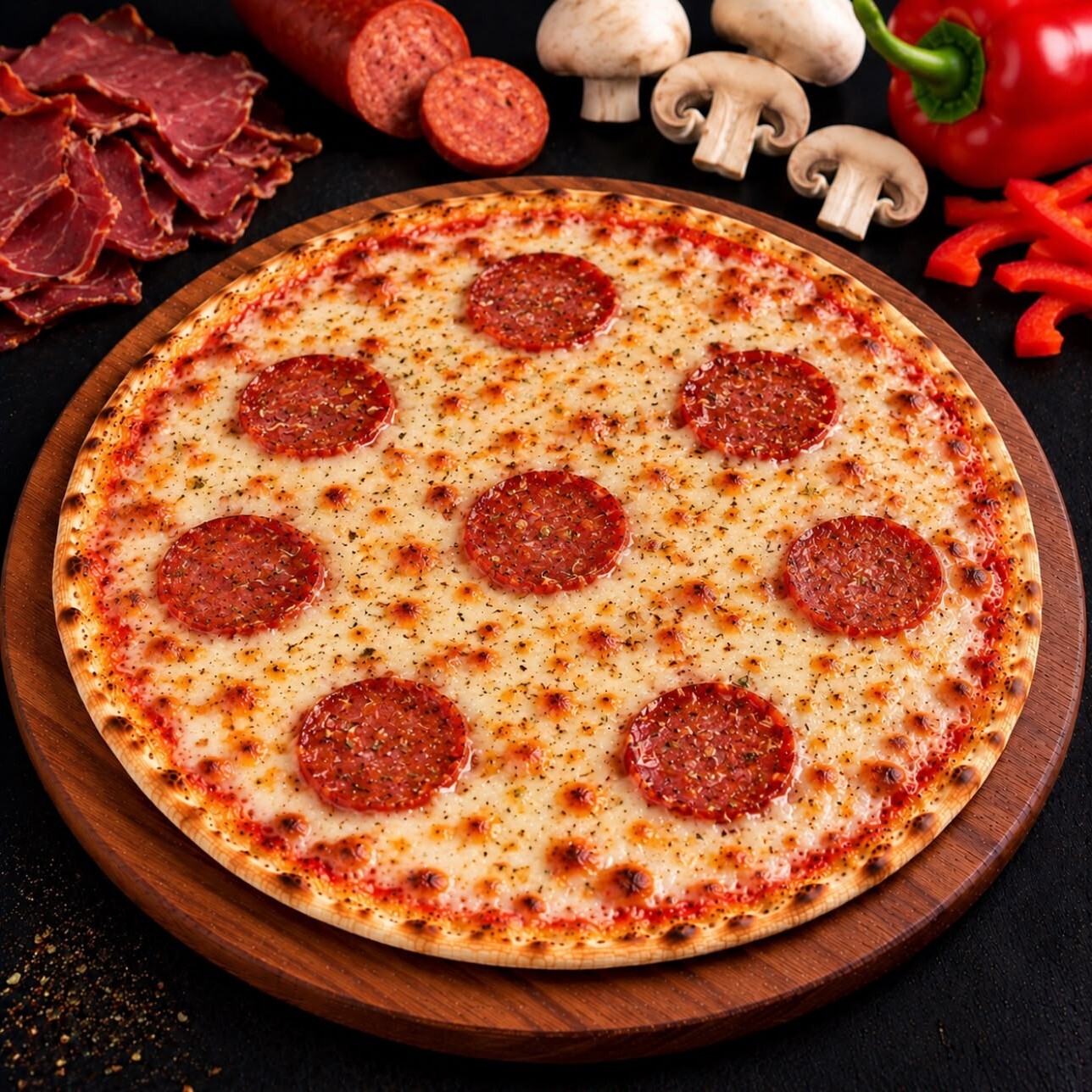 Bol Sucuk Pizza (22 cm.)