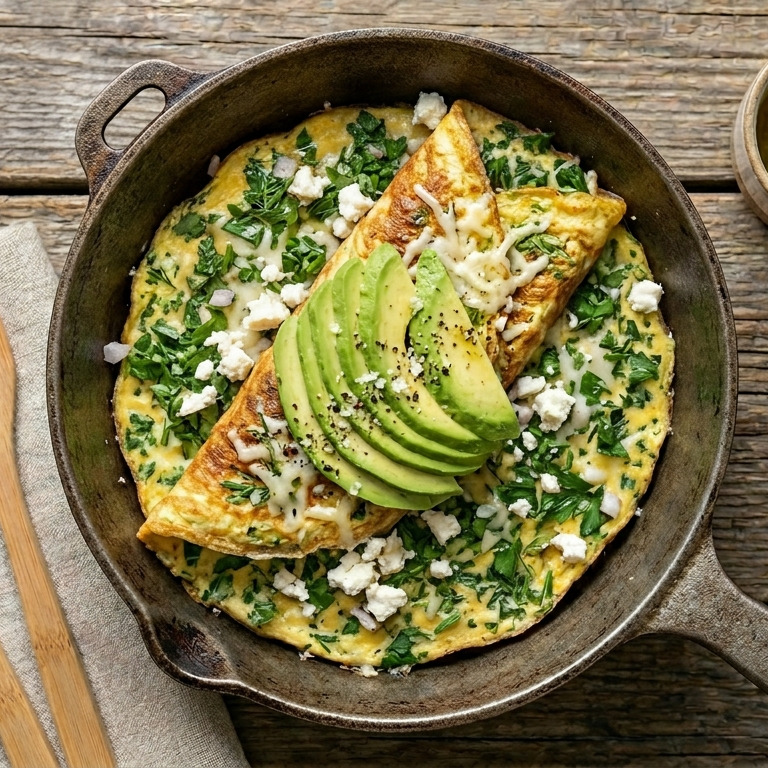Avokadolu Omlet