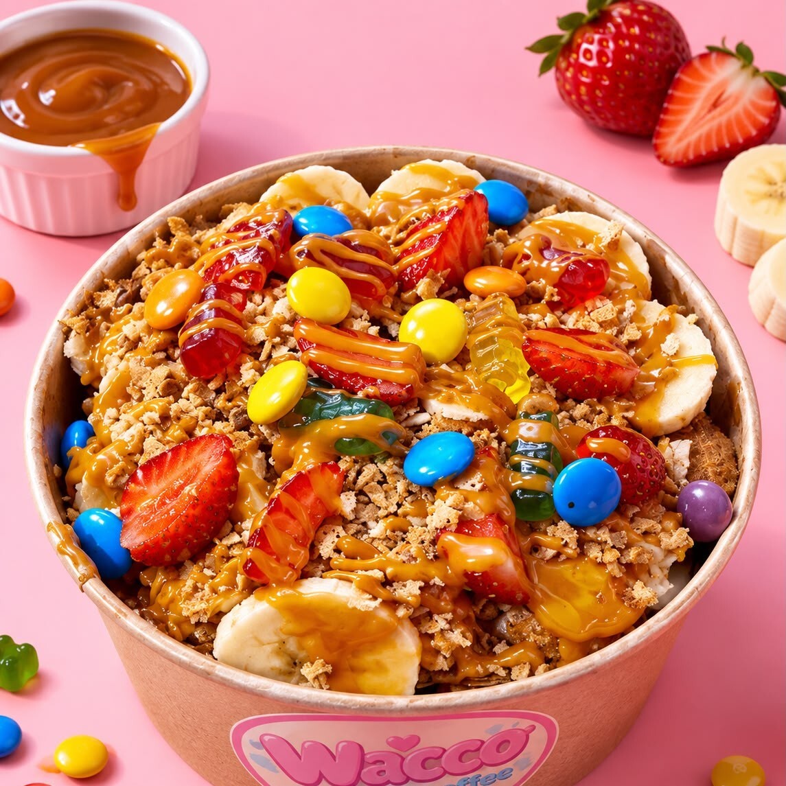 Karamel Bombası Waffle (750cc Kova)