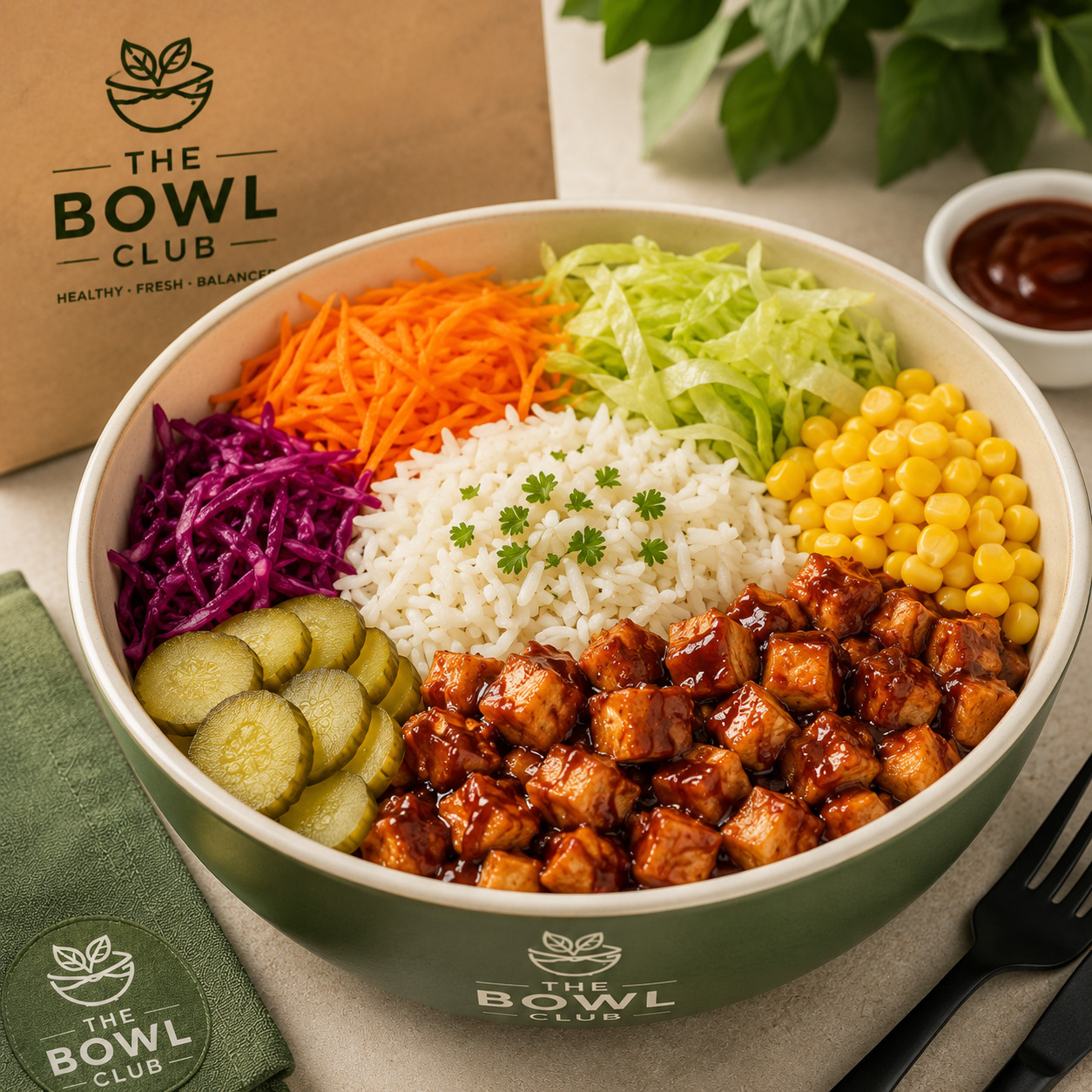Barbekü Soslu Chicken Basmati Bowl