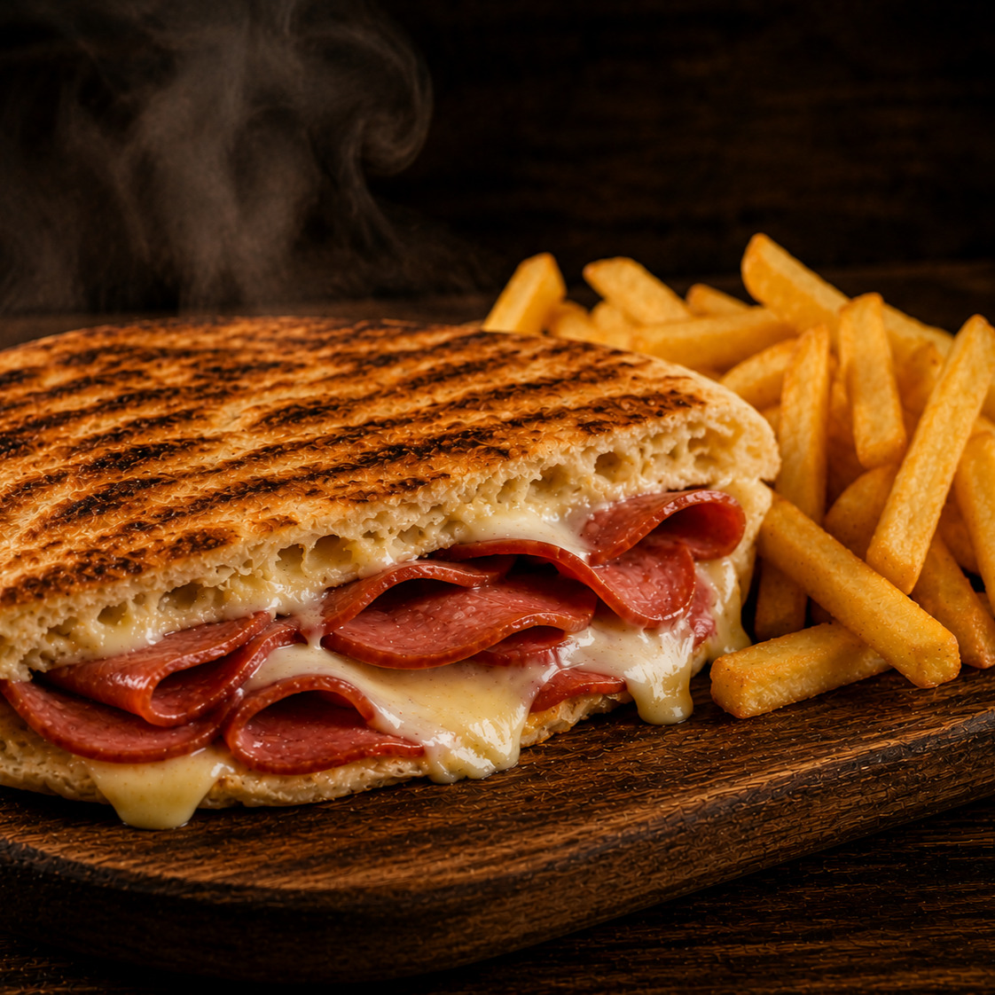 Salamlı Bazlama Tost