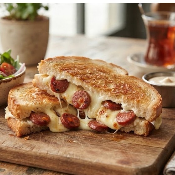 3 Peynirli ve Dana Sucuklu Tost