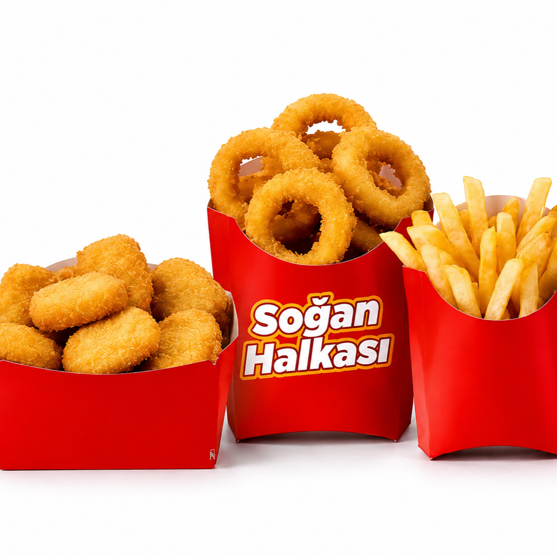 Soğan Halkası Patates Kızartması Nugget 3'lü Set