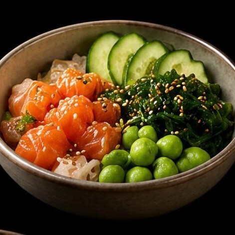 Wakame - Somon,poke bowl