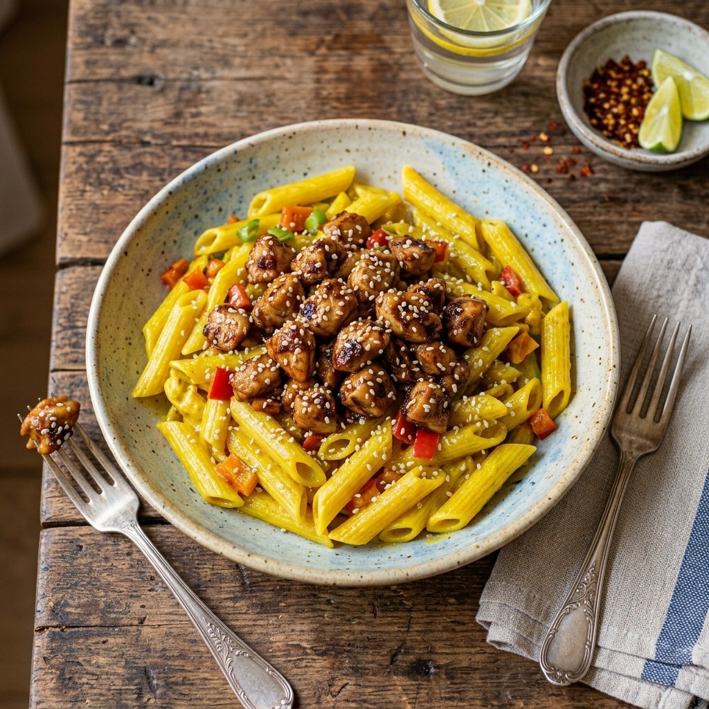 Acı - Ekşi Tavuklu Penne Makarna