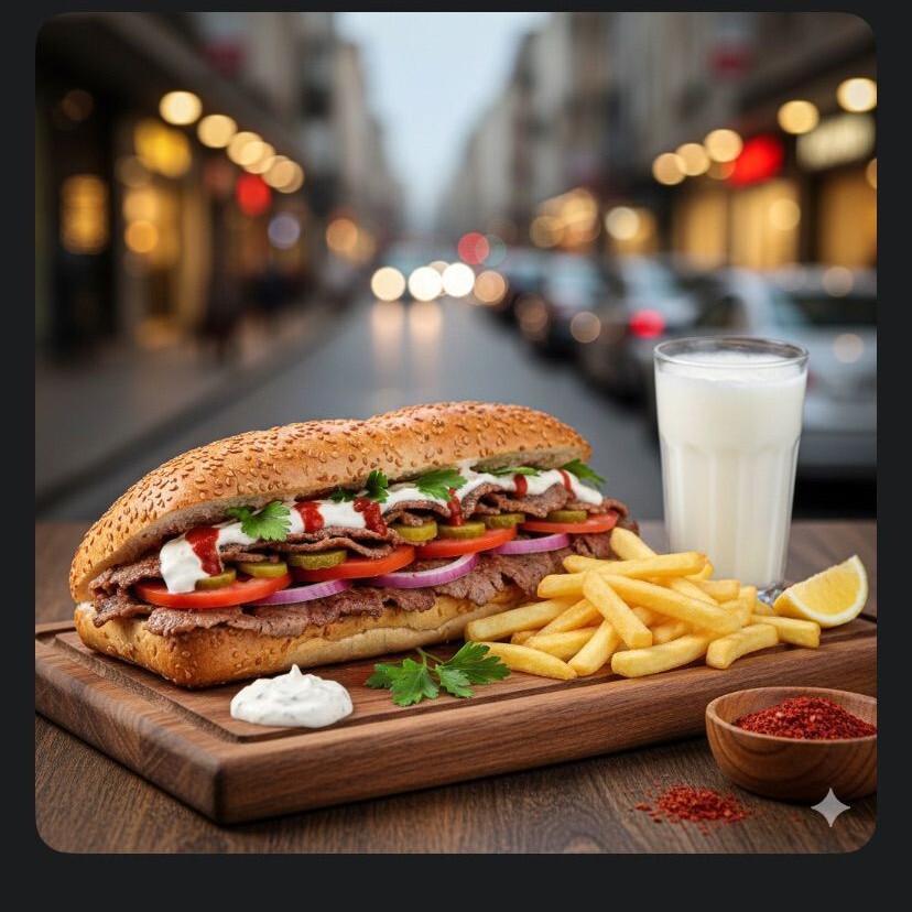yarım ekmek et döner menü