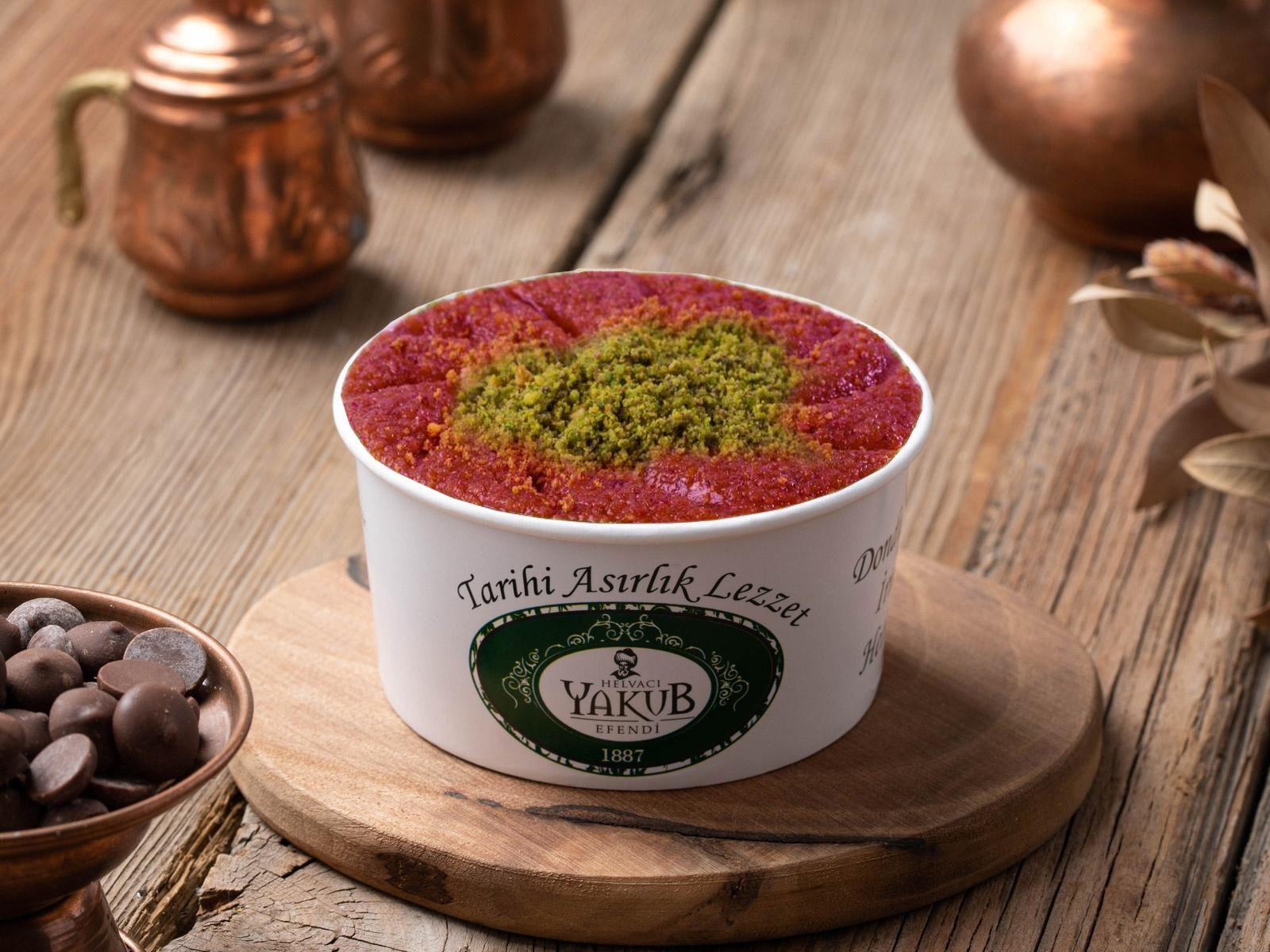 Dondurmasız Frambuazlı İrmik Helvası (100gr]