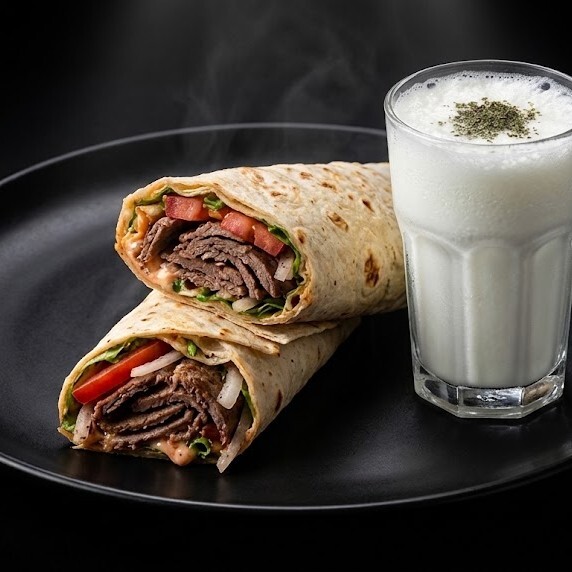 Dürüm Et Döner + Ayran