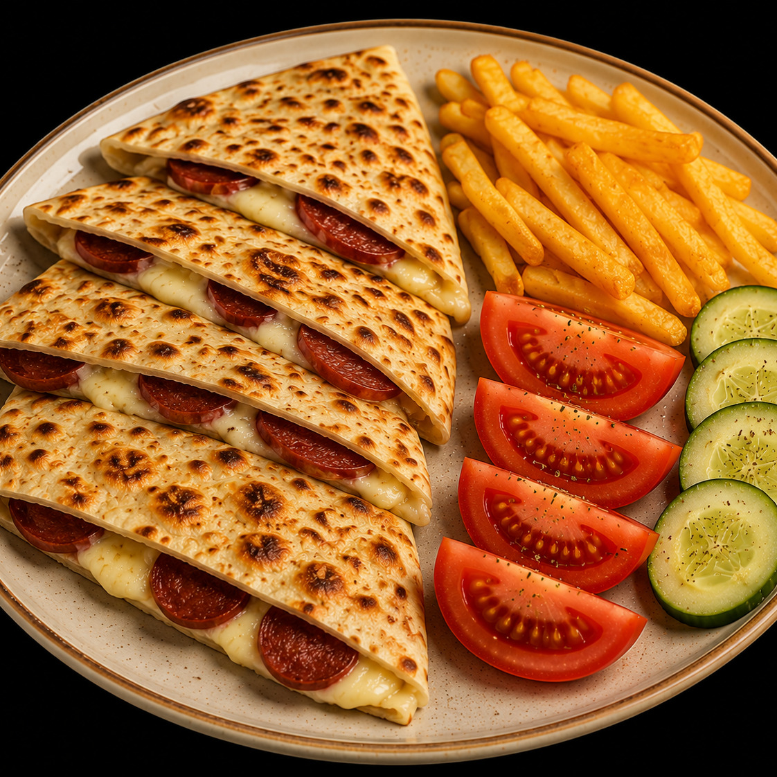 Sucuklu Kaşarlı Gözleme