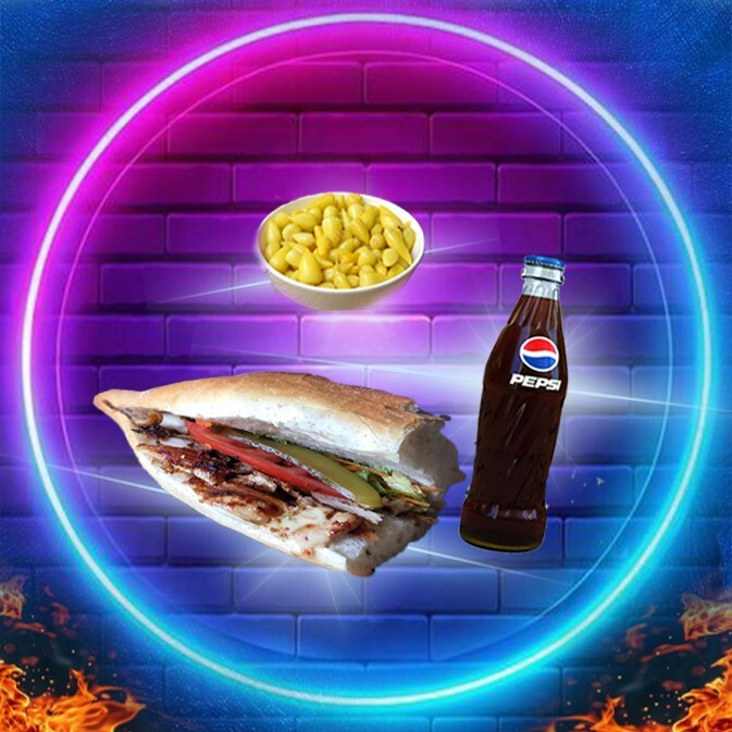 Yarım Ekmek Tavuk Döner + (200 Ml ) Pepsi