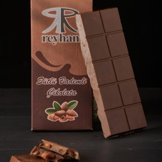 Sütlü Bademli Tablet Çikolata