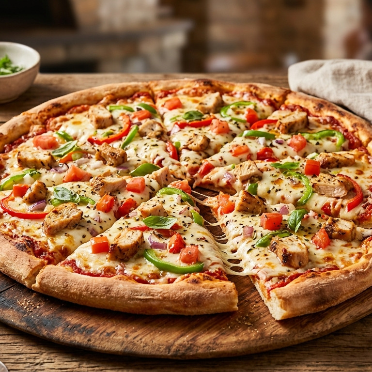 Sebzeli Tavuklu Pizza (Jumboboy)