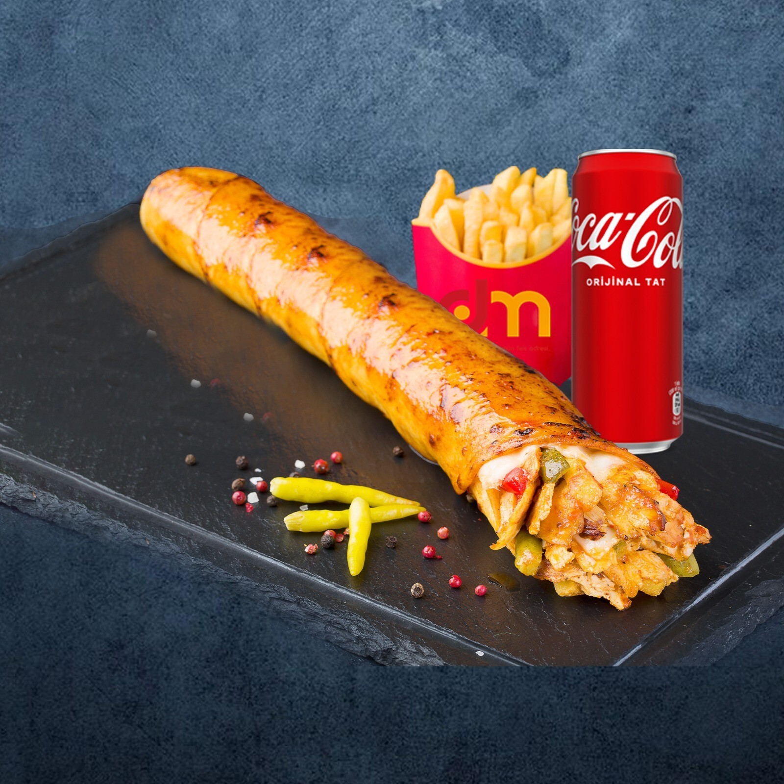 Hatay Usulü Zurna Tavuk Dürüm Menü (150 gr.)
