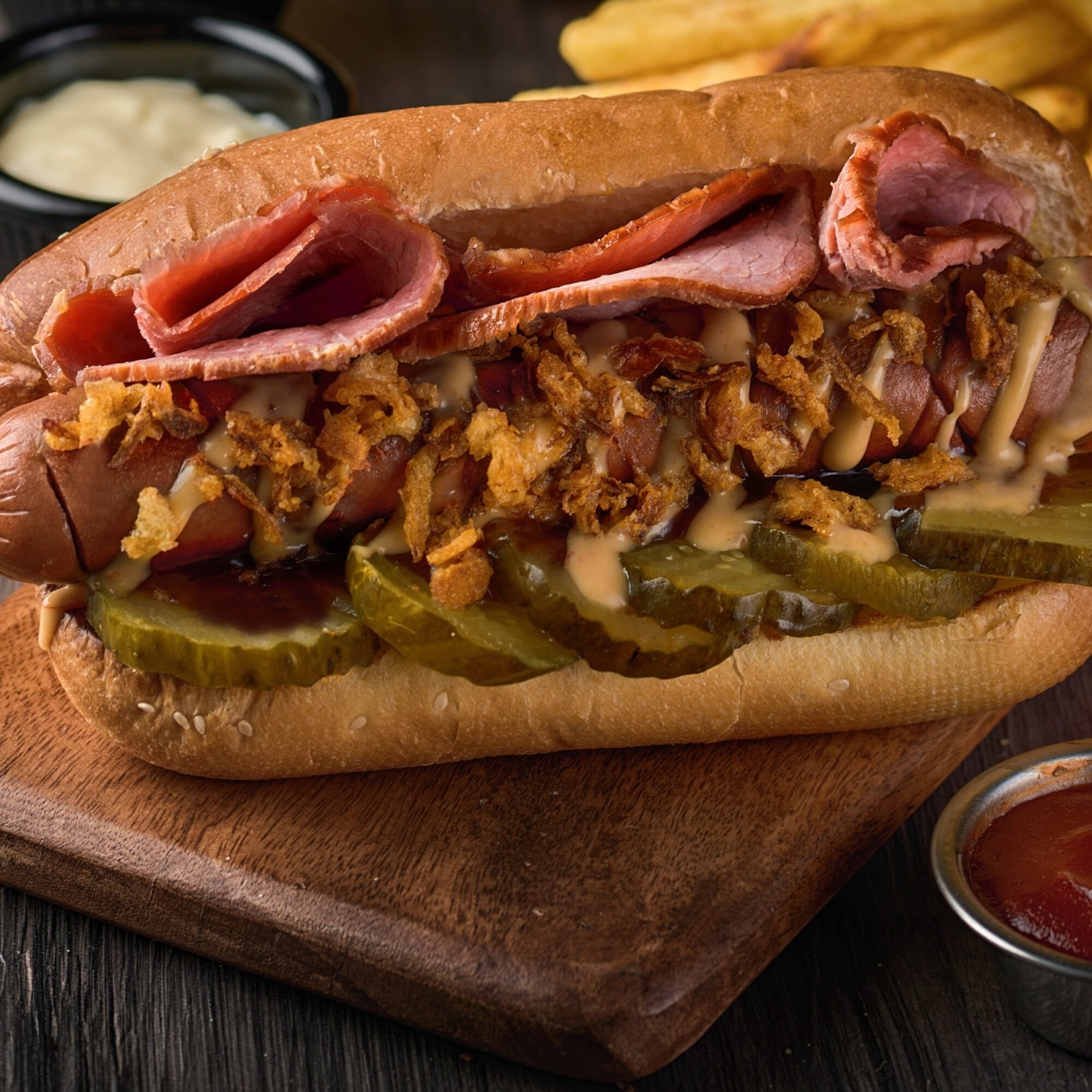 Cheddarlı Hot Dog Sandviç