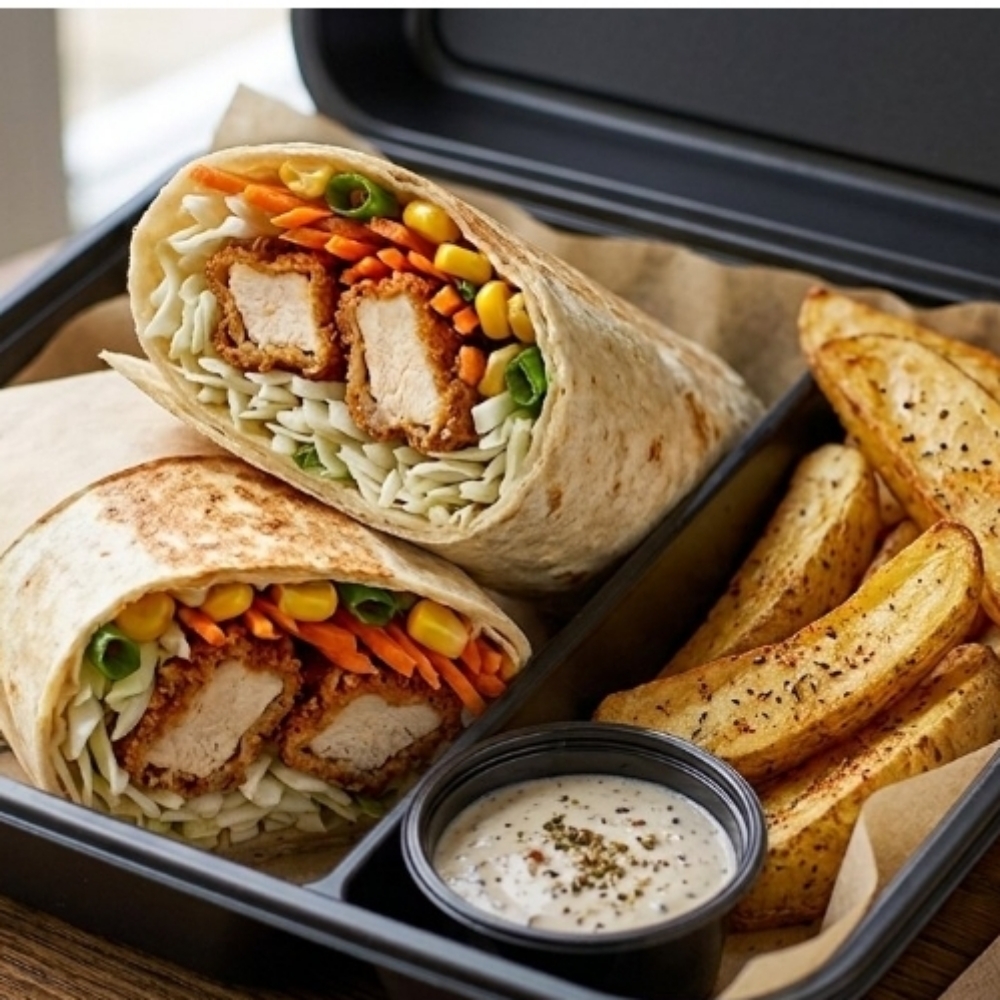 Truffle Mantar Soslu Chicken Wrap