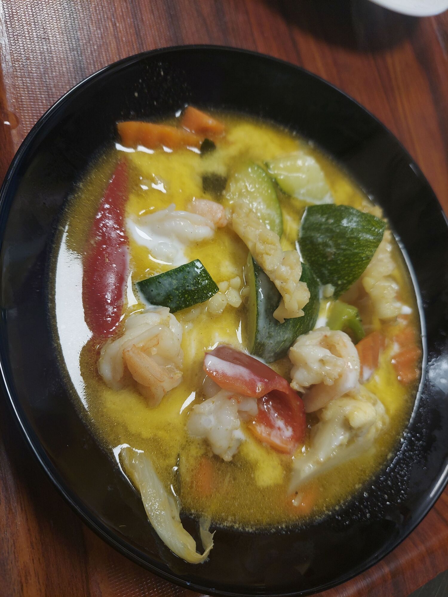 Yeşil Köri (Karides) - Green Curry (Shrimp) + Steam Rice