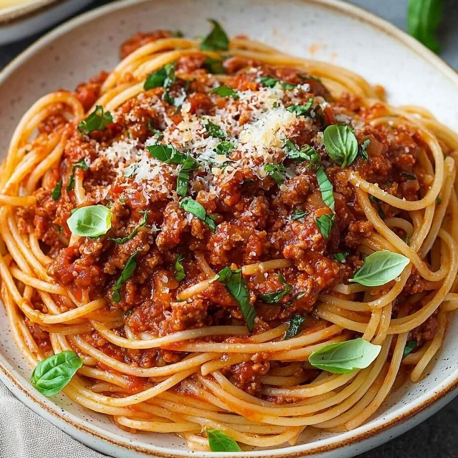 Spagetti Bolonez Parmesanlı
