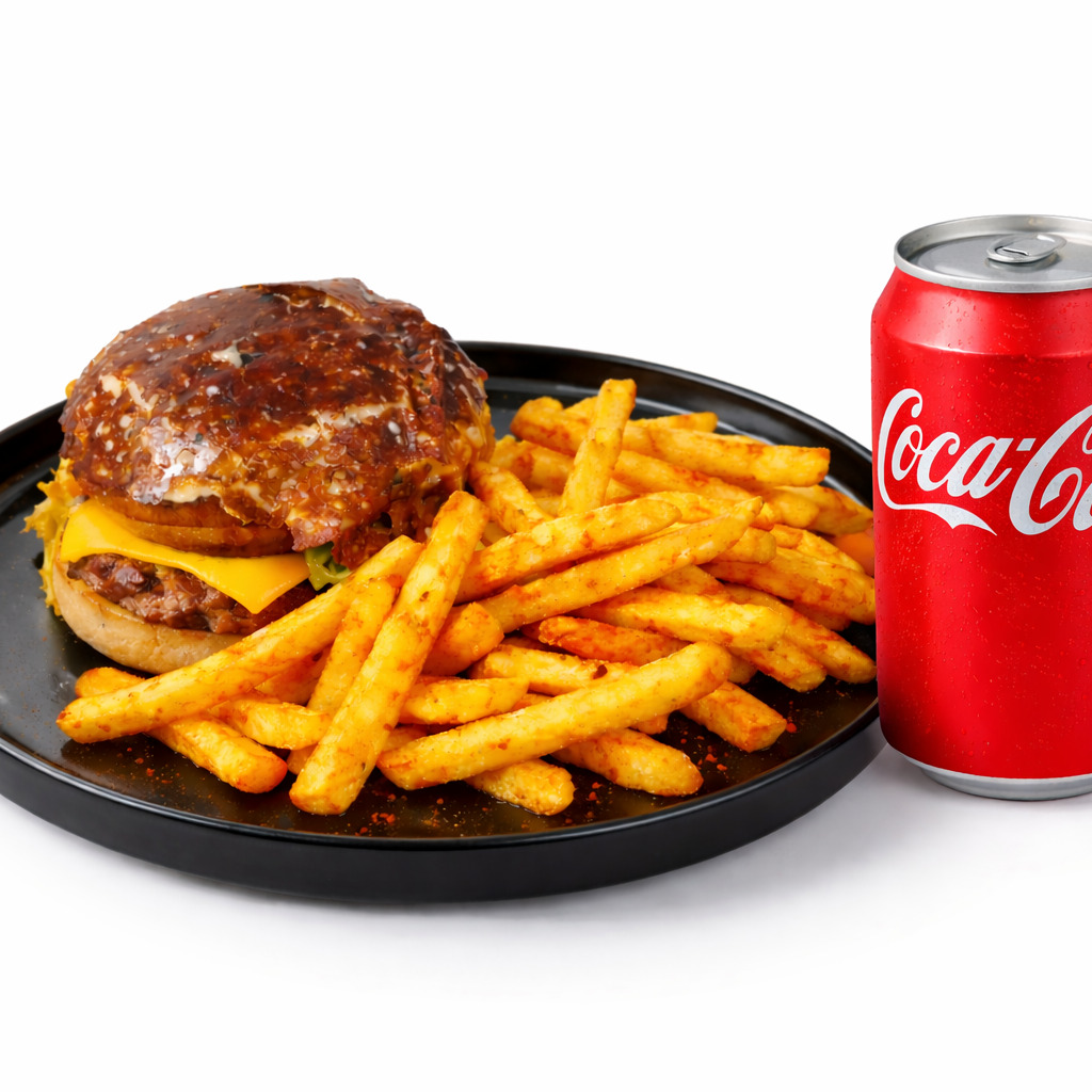 Cheese Burger + Coca Cola (330 Ml)