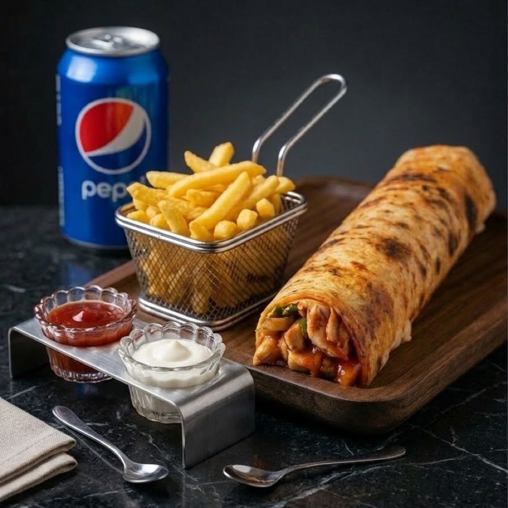 Zurna Tavuk Döner Dürüm Colalı Menü ( 200 Gr )
