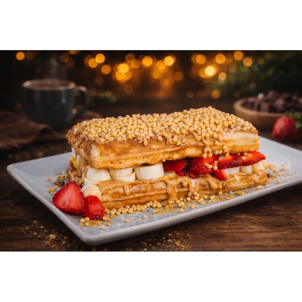 Double Caramel Show Waffle