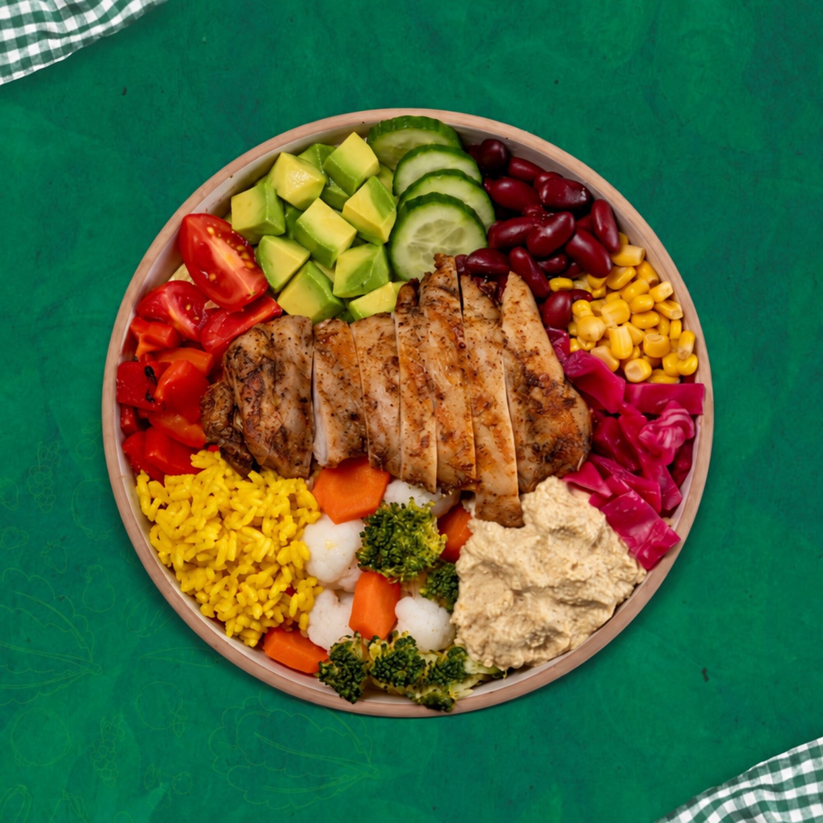 Humuslu Tavuk Pirzola Bowl
