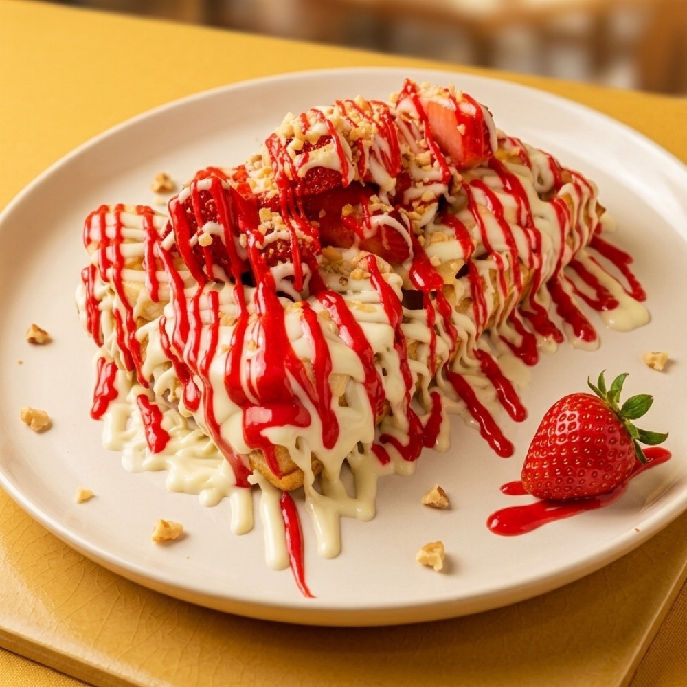 Pembe Bulut Bütün Waffle